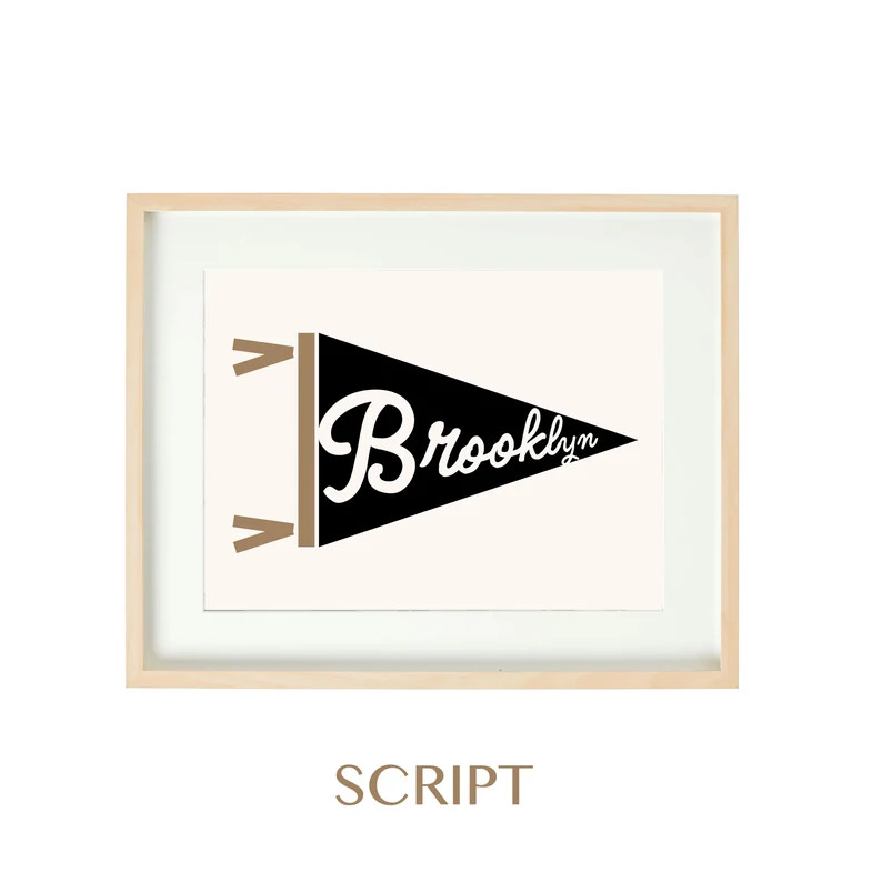 Custom Name Pennant Flag Print | Custom City Pennant | Custom Family Pennant | Baby Name Reveal |... | Etsy (US)