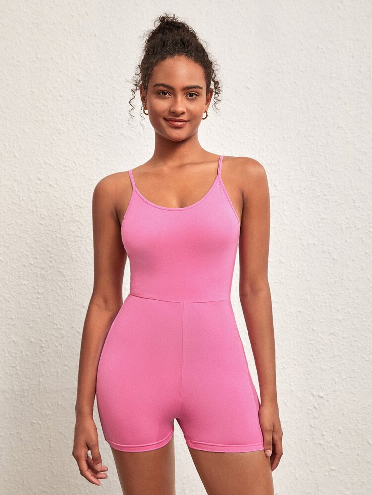 $7.49        
    (100+)
        
      SHEIN BASICS Solid Cami Unitard Romper
       
          ... | SHEIN