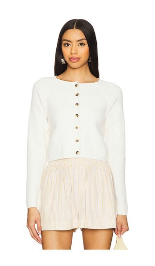 Sydney Shrunken Cardi in Optic White | Revolve Clothing (Global)