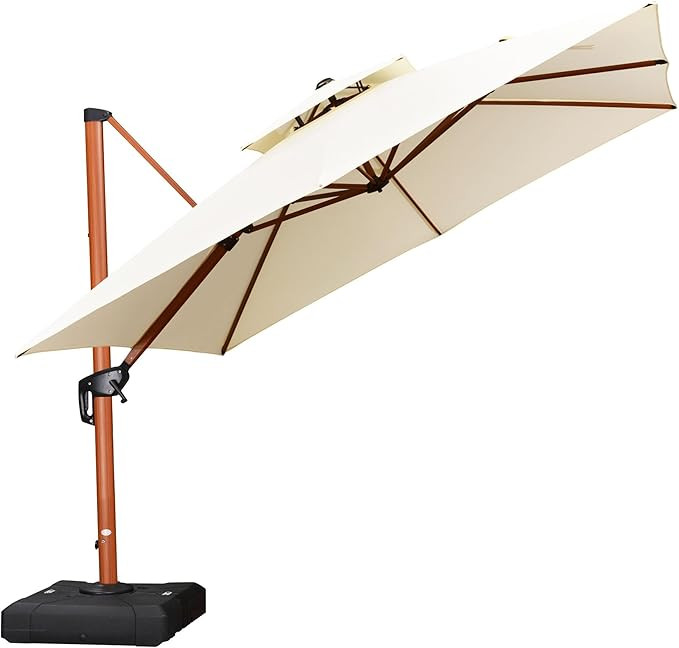PURPLE LEAF 10ft Patio Umbrella Outdoor Square Umbrellas Large Cantilever Umbrella Windproof Offs... | Amazon (US)
