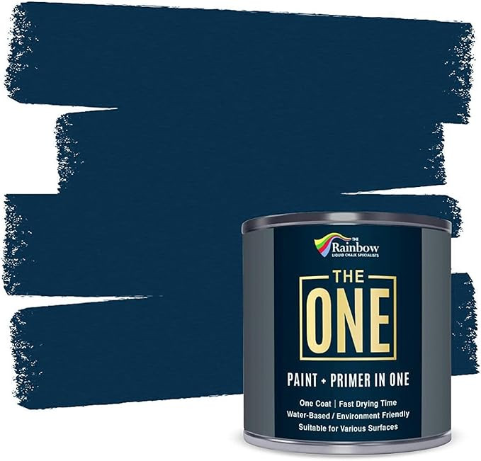 THE ONE All-In-One Paint & Primer - Navy Matte, 8.5 Fl Oz/250ml Sample | 1 Coat Formula | Easy In... | Amazon (US)