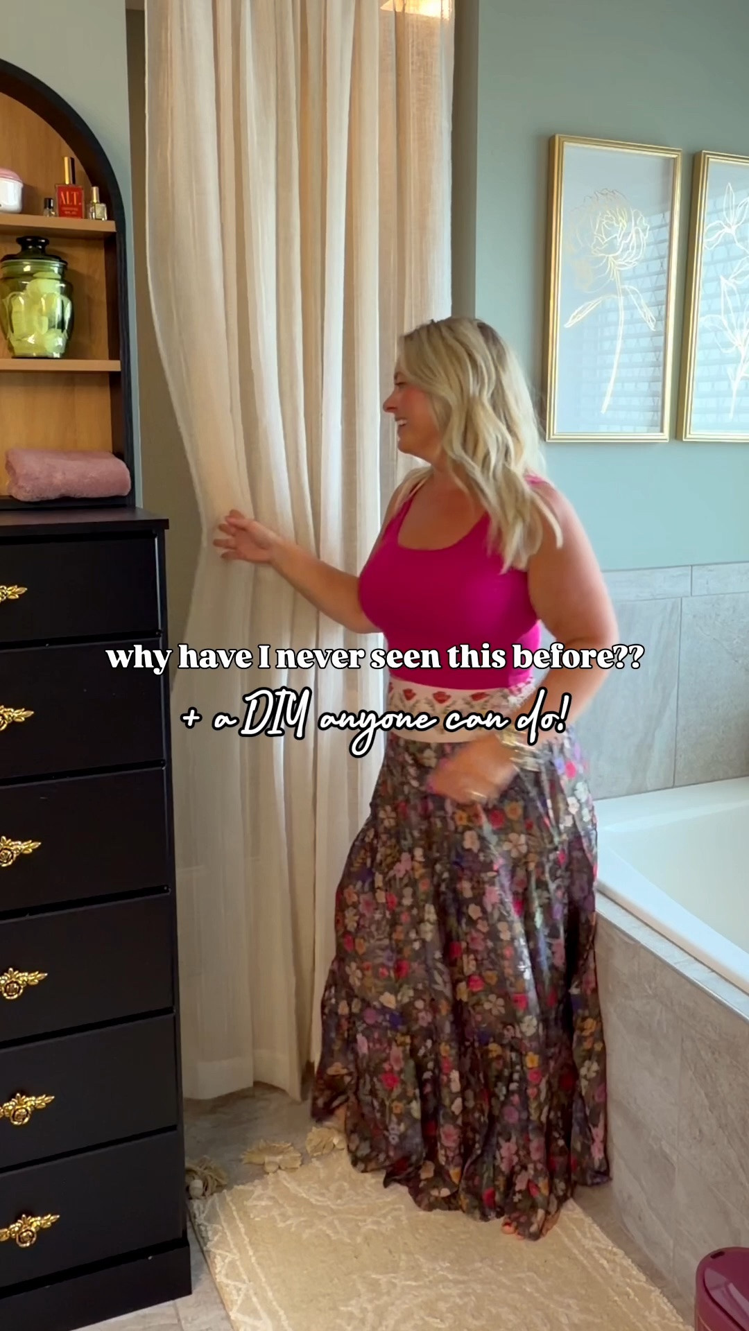 How gorgeous is this cabinet?! And it comes in black too!! The window cling film is sooo easy to install & comes in tons of fun colors & patterns! You only spray with water, there’s no adhesive!

#LTKHome