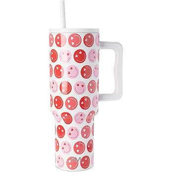 Simple Modern Valentine's Day 40 oz Tumbler with Handle and Straw Lid | Gifts for Her | Insulated... | Amazon (US)
