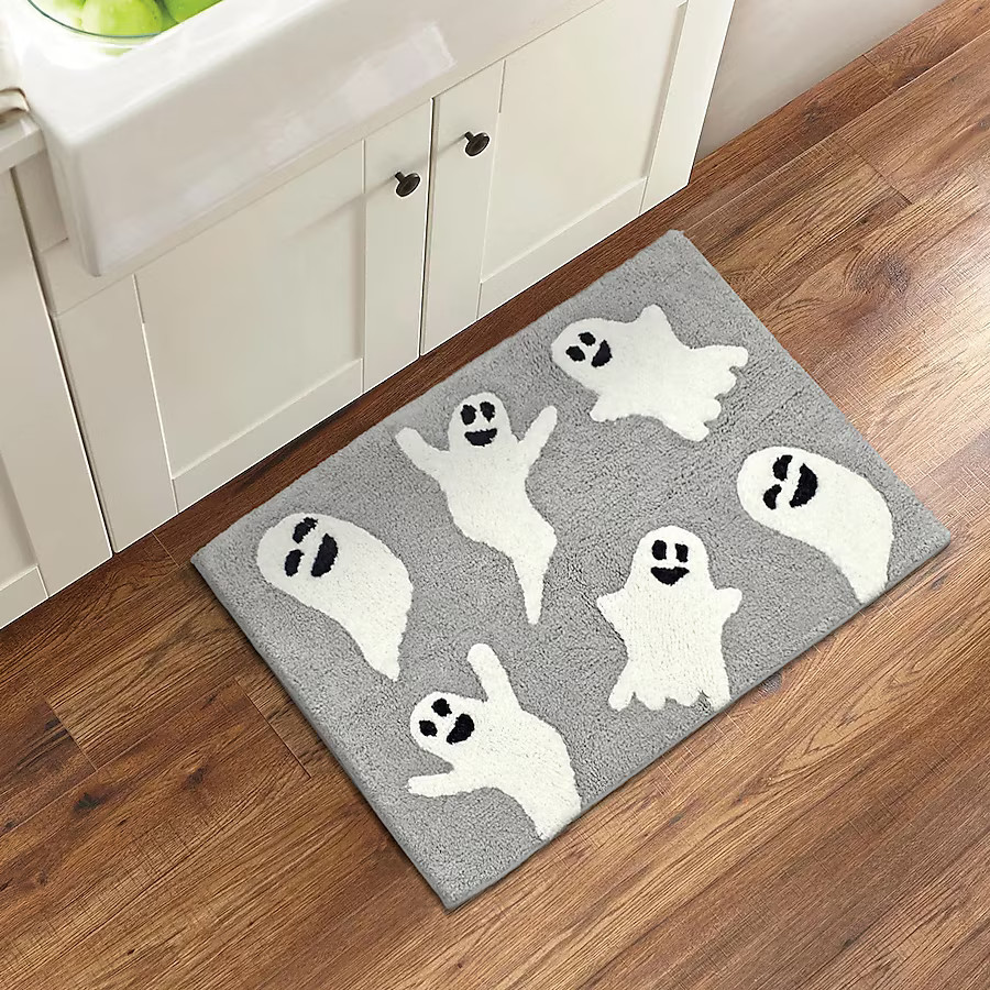 Haunted Living Wicked Gray Back Cotton Indoor Mat | Lowe's