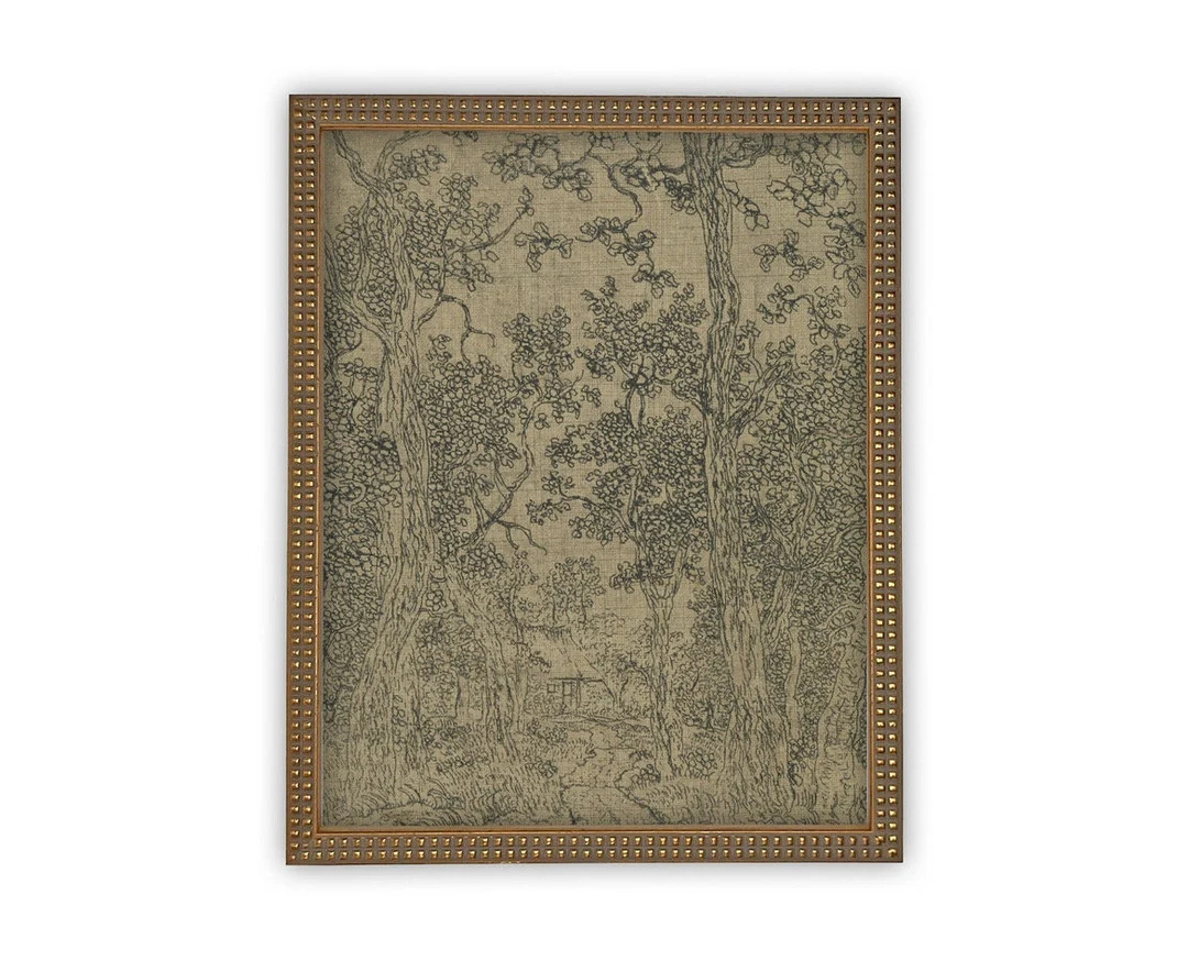 Vintage Framed Canvas Art // Framed Vintage Print // Vintage - Etsy | Etsy (US)