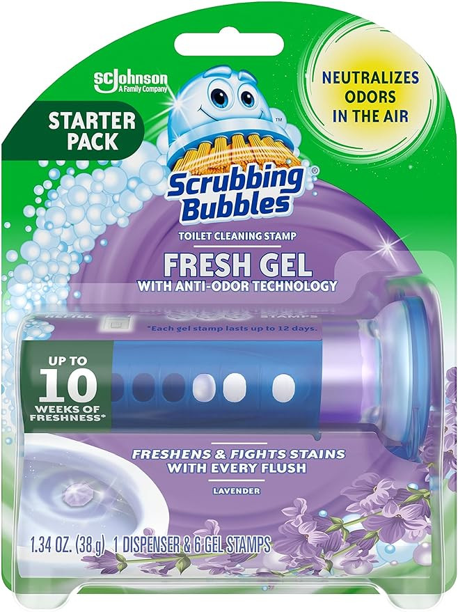 Scrubbing Bubbles Fresh Gel Toilet Bowl Cleaning Stamps, Helps Keep Toilet Clean and Helps Preven... | Amazon (US)
