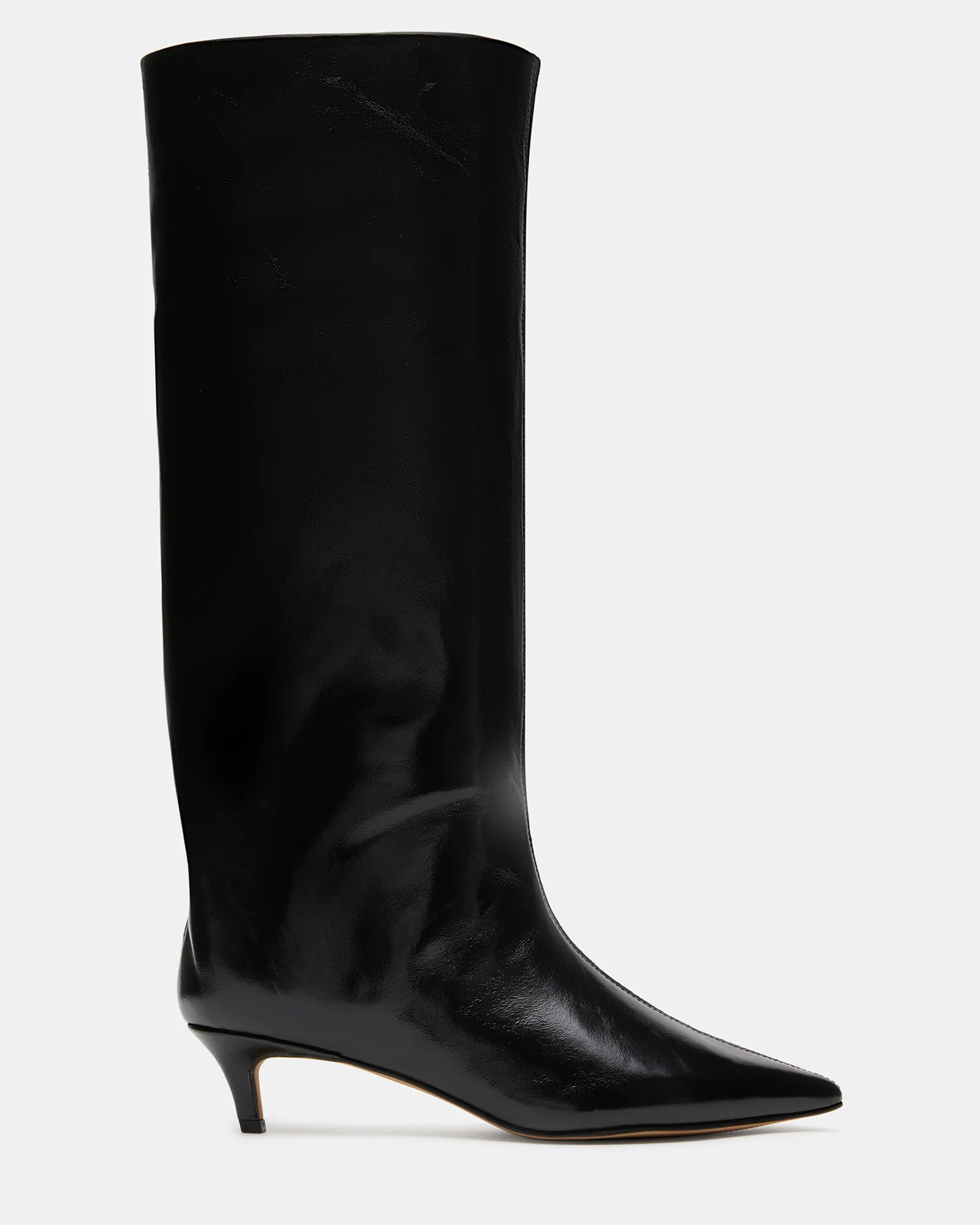 LYSARA Black Multi Two-Tone Pointed-Toe Knee-High Women's Boot | Steve Madden (US)