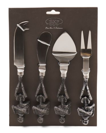 Set Of 4 Skeleton Cheese Knives | TJ Maxx