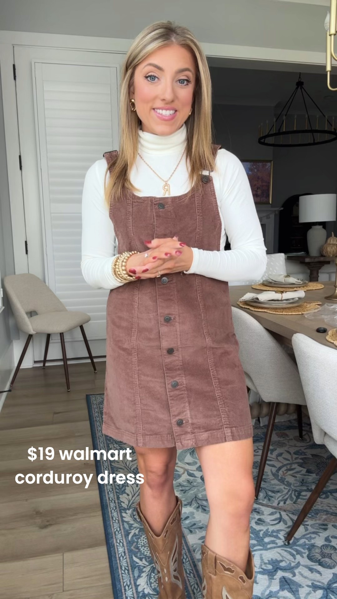 Had to grab this $19 corduroy dress in a second color 😍 I loved it so much in burgundy that I had to grab it in the brown too. I’m wearing the S but could have done the xs. It’s so cute and a perfect fall closet staple! You can layer and pair this one so many ways.

Walmart fashion. LTK under 50. Fall dress. 

#LTKPetite #LTKStyleTip #LTKFindsUnder50