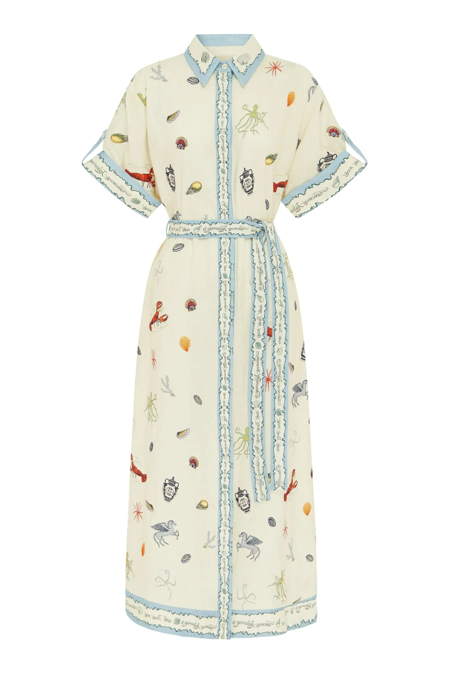 SANDY EMBROIDERED SHIRTDRESS | Alemais (AU, US, UK)