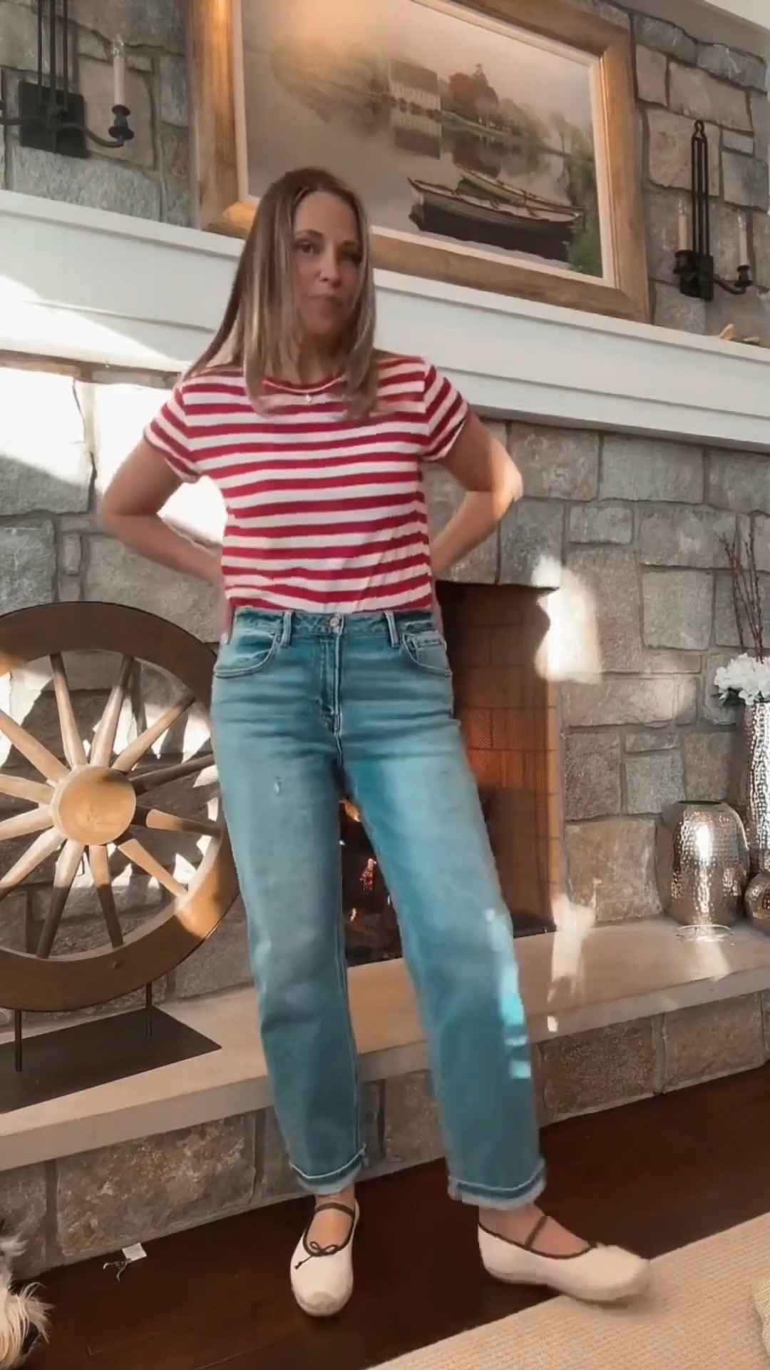 These denim jeans are a favorite for the season ahead. The straight-leg, mid-rise fit feels current and easy to style, while the cuffed hem adds a relaxed, effortless detail.

#LTKSeasonal #LTKOver40 #LTKMidsize