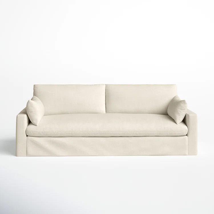Birch Lane™ Luna 90" Square Arm Slipcovered Sofa with Reversible Cushions | Birch Lane | Birch Lane