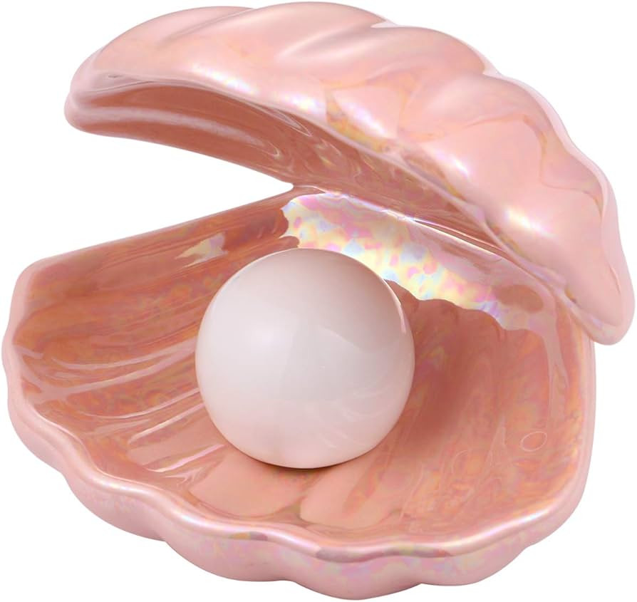 Homoyoyo Led Night Light Led Night Light Shell Pearl Night Light, LED Light Ceramic Pearl in Shel... | Amazon (UK)