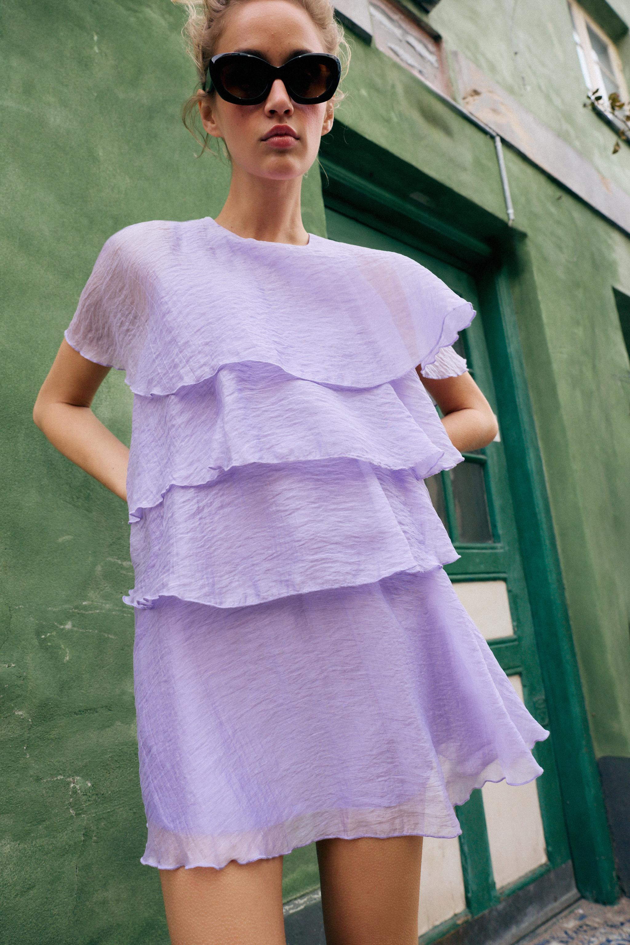 RUFFLED MINI DRESS | Zara US