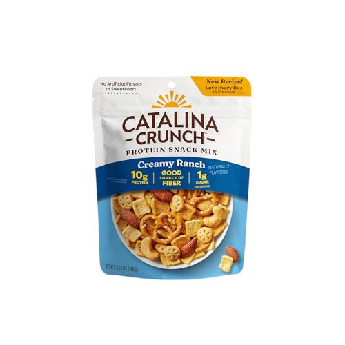 Catalina Crunch Protein Snack Mix - 10g Protein, 1g Sugar per Serving - Good Source of Fiber, Keto, Gluten Free - Creamy Ranch, 5.25 Ounce Bag (Pack of 1) | Amazon (US)