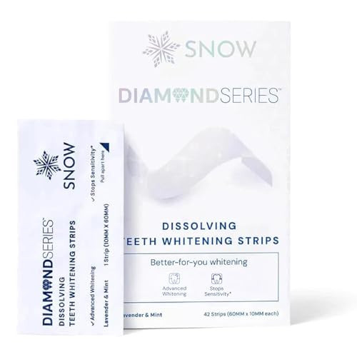 SNOW Diamond Dissolving Teeth Whitening Strips - Gentle & Enamel Safe White Strips for Teeth Whitening, at-Home Dental Hygiene & Tooth Care with Hydroxyapatite - 42 Ct | Amazon (US)