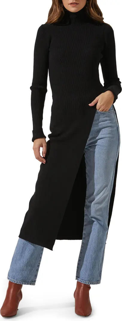 High Slit Turtleneck Sweater | Nordstrom