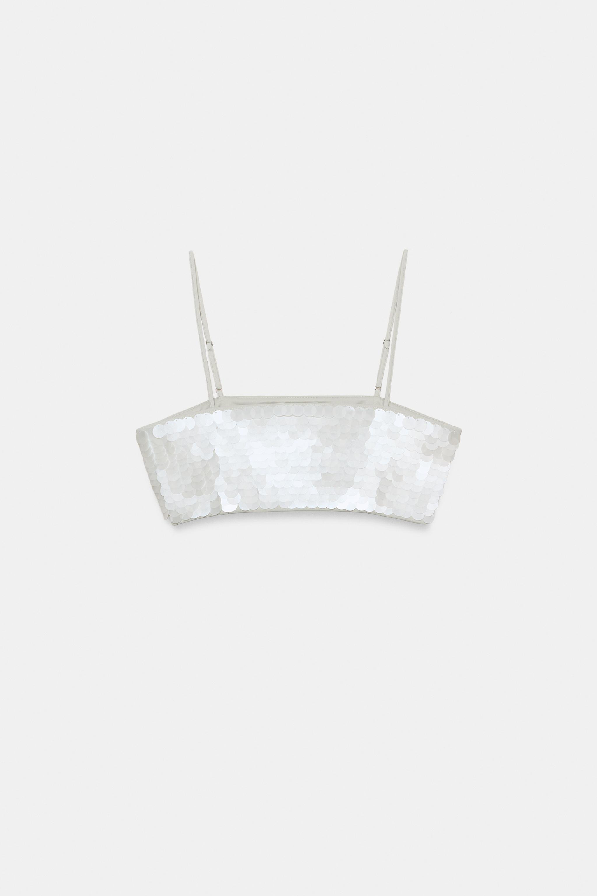 SEQUIN CROP TOP | Zara UK
