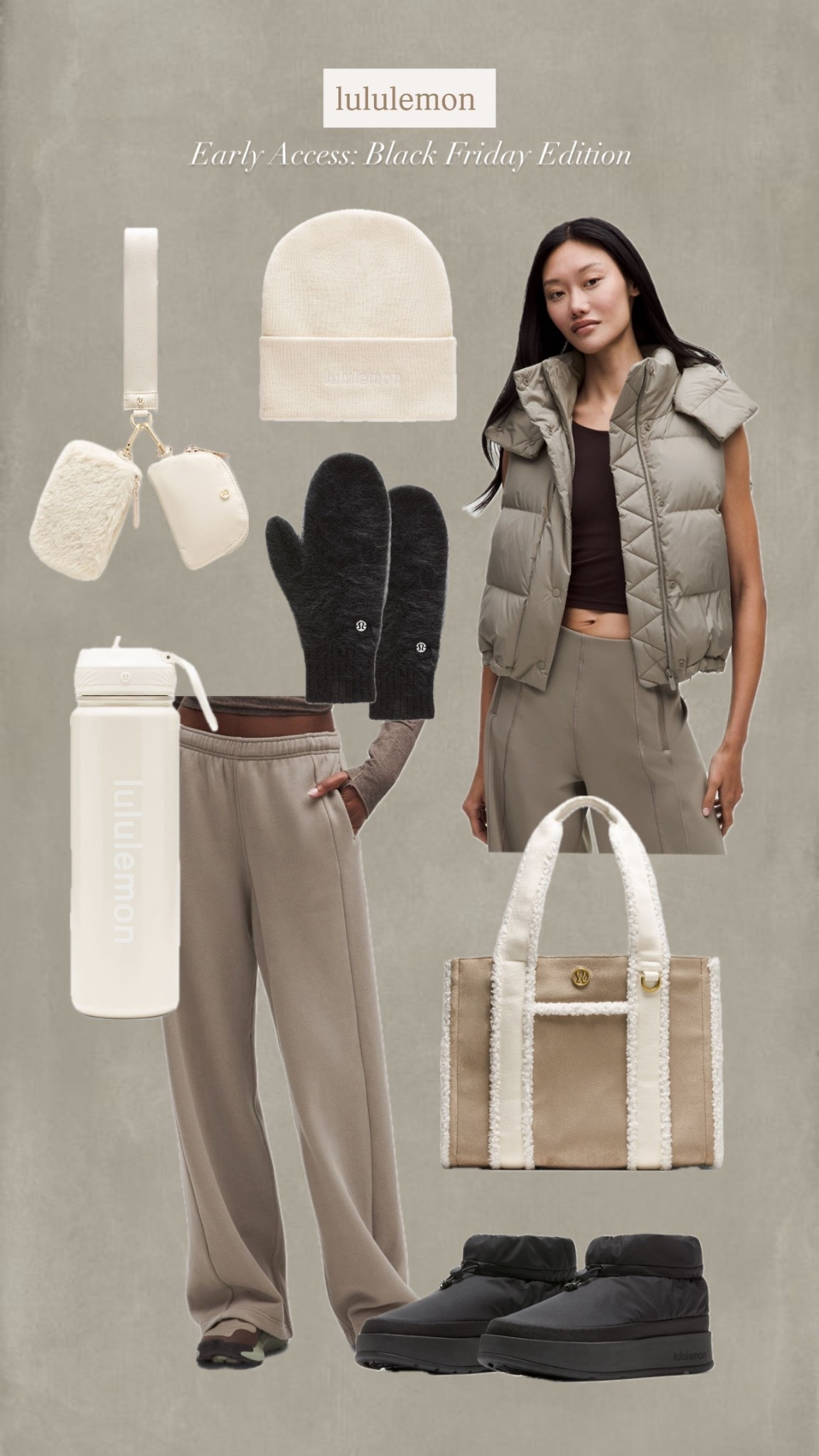 Lululemon Early Access: Black Friday Edition. Black Friday sales on women’s active wear. Love the neutral outfit selection! 

#lulu #activewear #womensfashion #blackfriday #blackfridaysale #workoutfit #winterboots #sweats #puffer #dailyoutfit #workoutwear #leggings 

#LTKGiftGuide #LTKSaleAlert #LTKCyberWeek