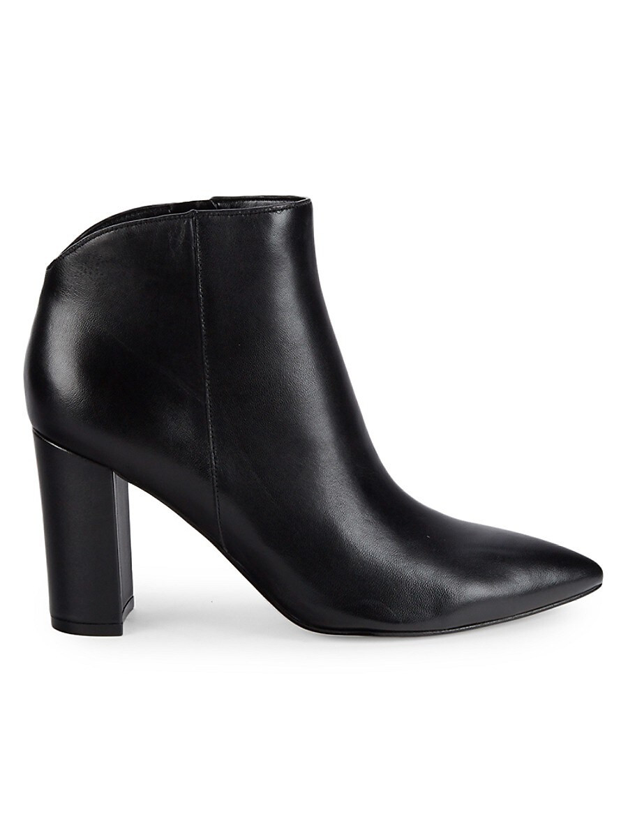 Marc Fisher LTD Women's Unno Point-Toe Leather Booties - Black - Size 9 | Saks Fifth Avenue OFF 5TH