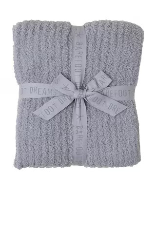 Barefoot Dreams CozyChic Ribbed Throw in Dove Gray from Revolve.com | Revolve Clothing (Global)