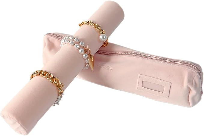UnionPlus Velvet Jewelry Roll Bag for Brackets Bangles Watches, Great Jewelry Organizer for Trave... | Amazon (US)
