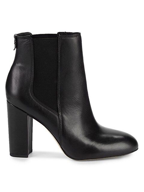 Case Leather Block-Heel Booties | Saks Fifth Avenue OFF 5TH