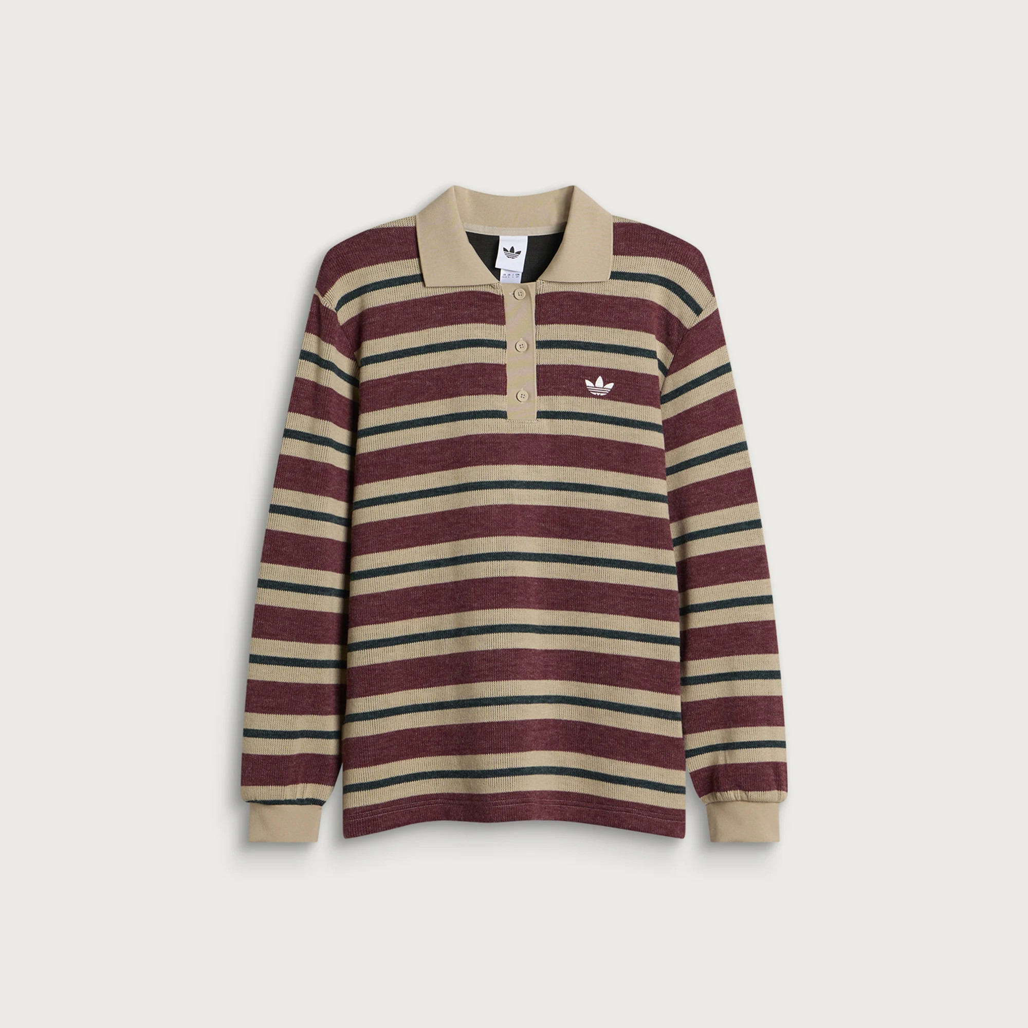 adidas Striped Polo Knit JumperShadow Red | END. Clothing