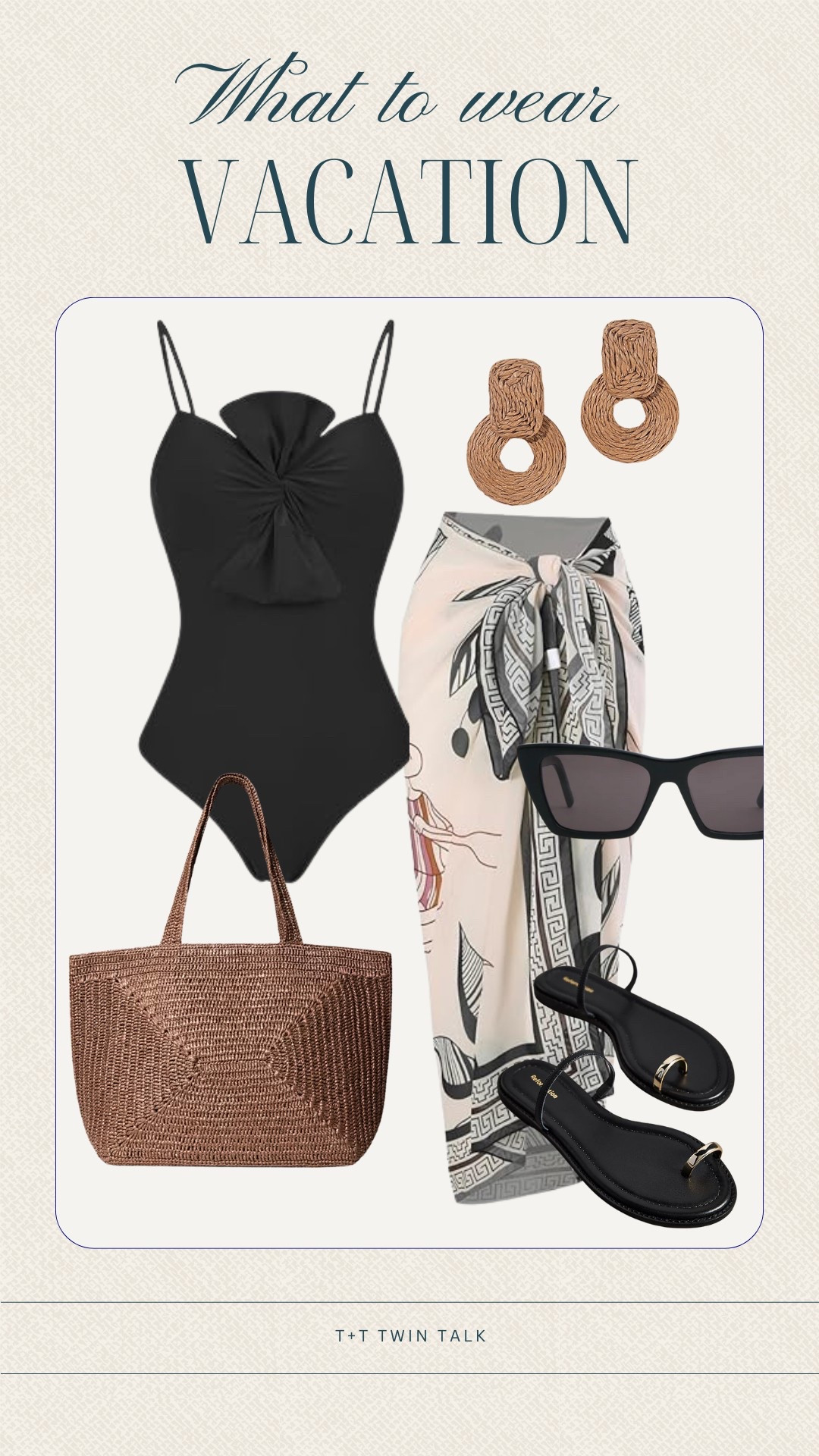 What to wear while on vacation! The cutest wrap around skirt with an all black swimsuit! Perfect for the beach! 

#LTKOver40 #LTKSummerEdit #LTKSeasonal