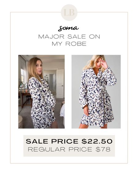 Major major sale on my robe from Soma!  Over 70% off! 