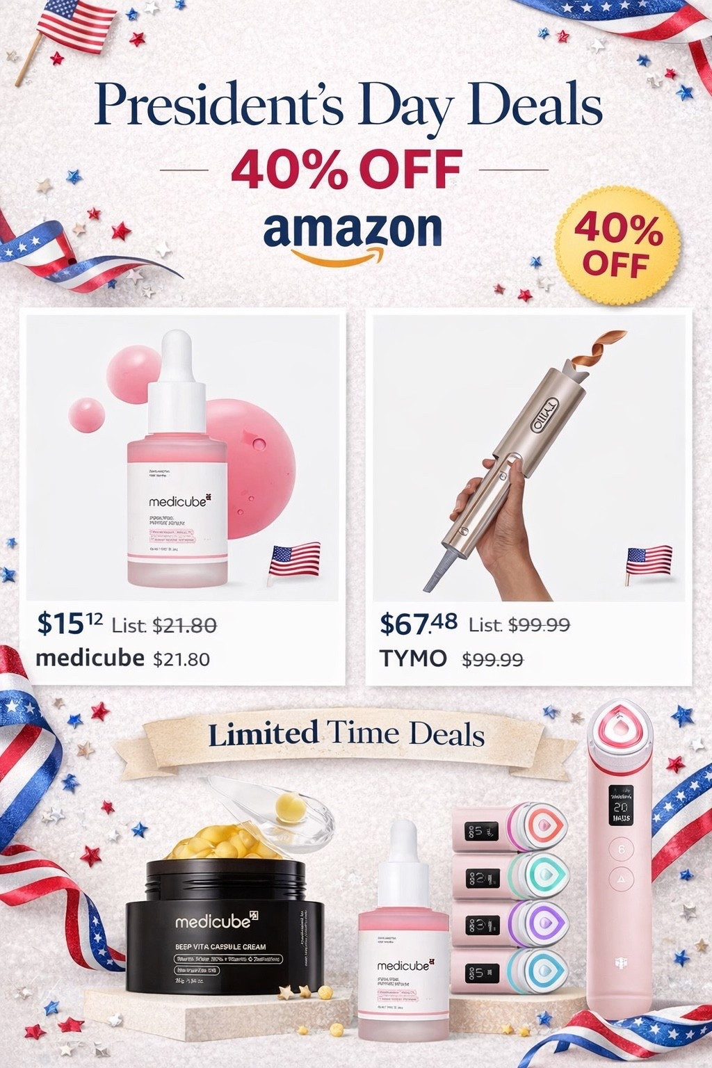 President’s Day Deals are here 🇺🇸✨

Up to 40% OFF beauty favorites on Amazon — including Medicube and TYMO must-haves.

Deals are valid online on Amazon through the link in my bio 🤍

#LTKbeauty #AmazonDeals #PresidentsDaySale #BeautyFinds #LTKsale


#LTKSaleAlert #LTKselfcare #LTKBeauty