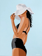 Orit FuchsOrit Fuchs: Vivid 71 - Giclee print on canvas female figure painting. 21.5/32"2021