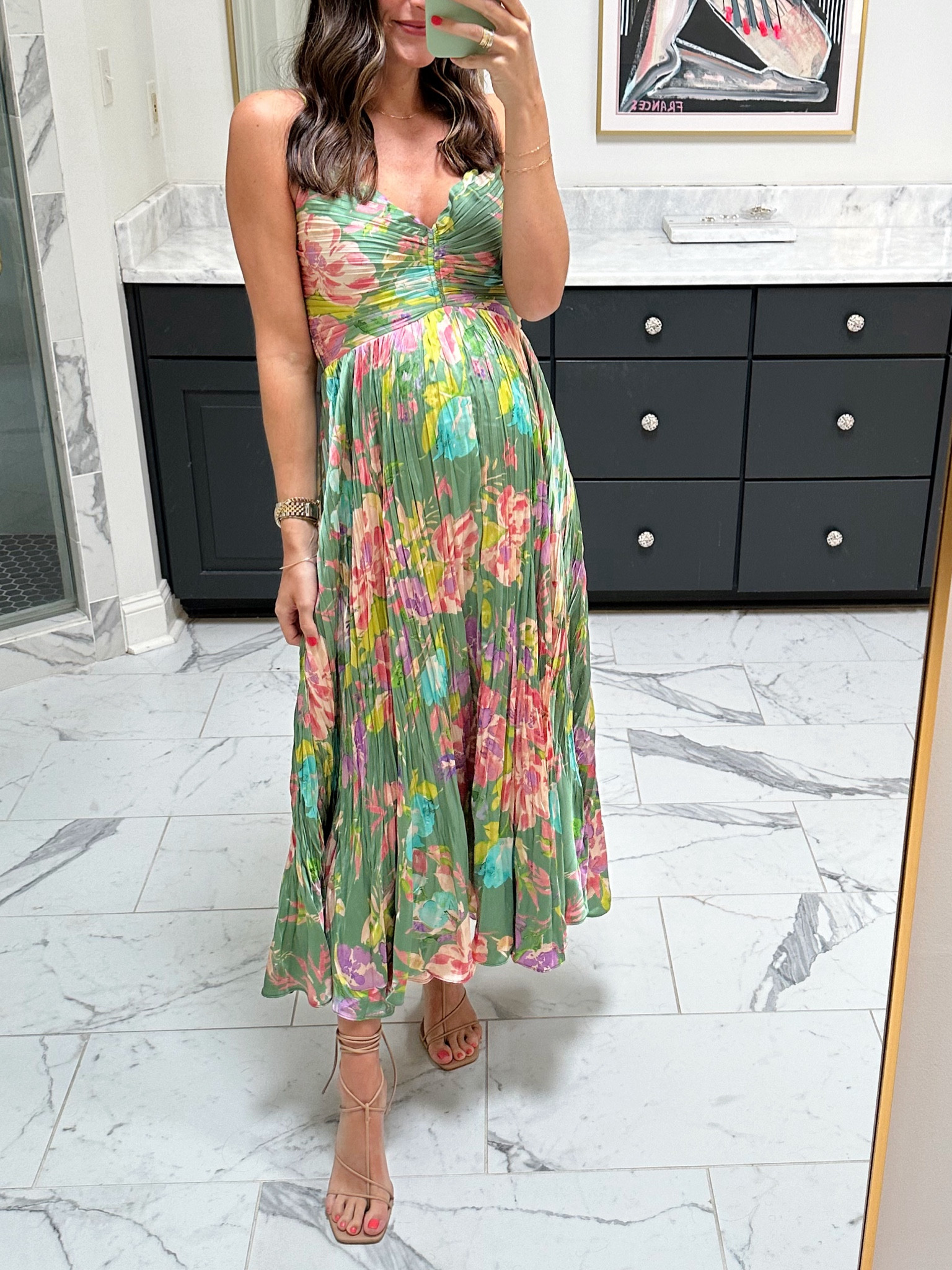 Bump friendly wedding guest dress