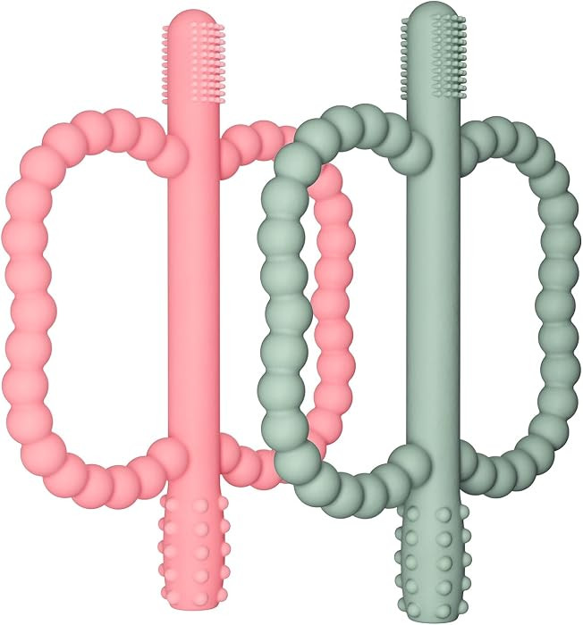 Baby Silicone Teething Toys, Teether Sticks for Babies,3-36 Months | Amazon (US)