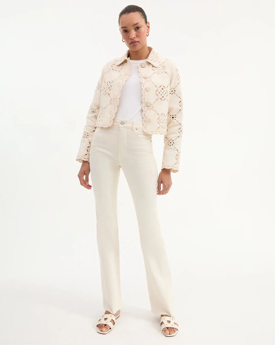 Cameron Raw Hem Bootcut Jean | Veronica Beard