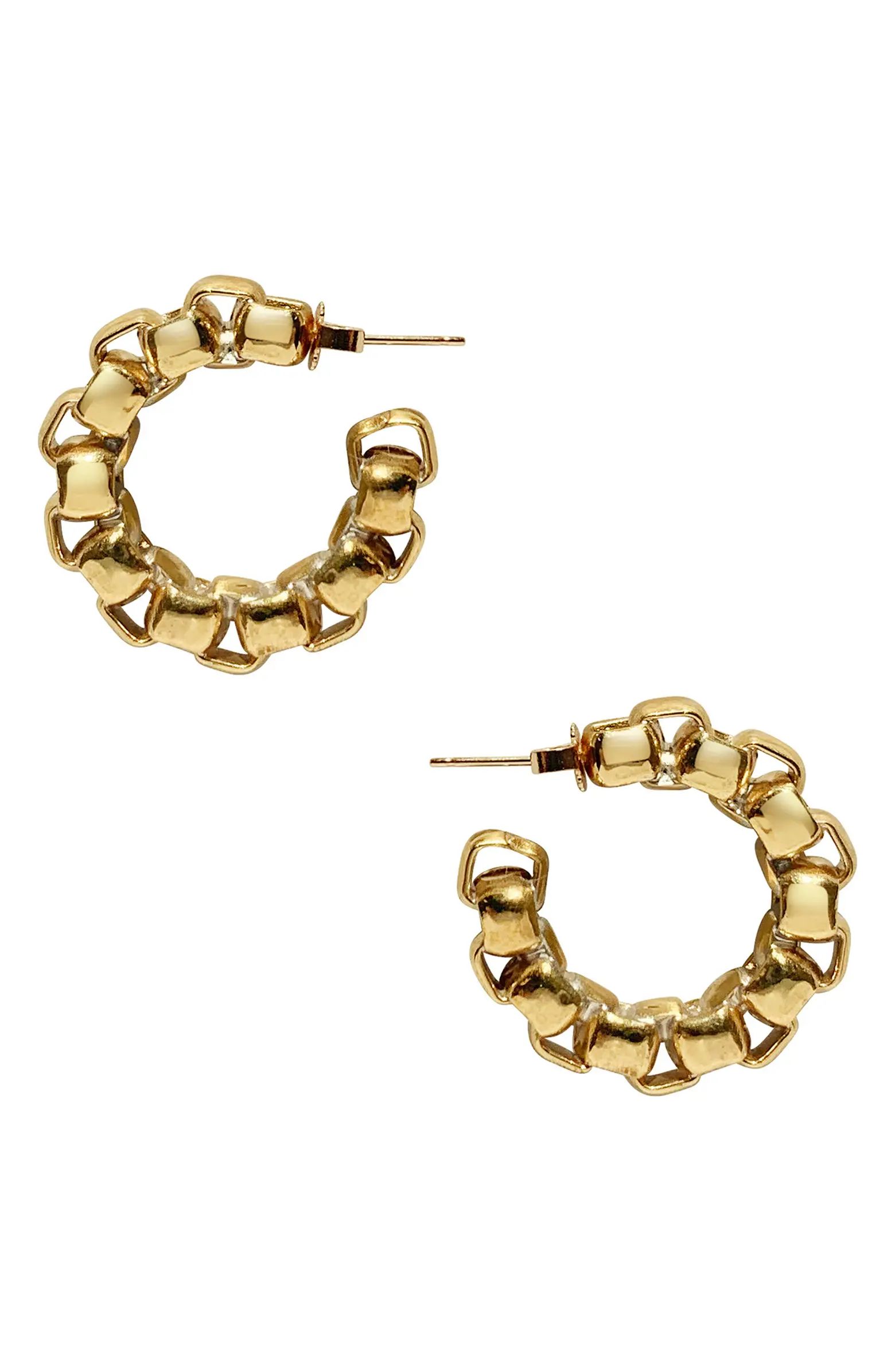 Laura Lombardi Martina Chain Hoop Earrings | Nordstrom | Nordstrom