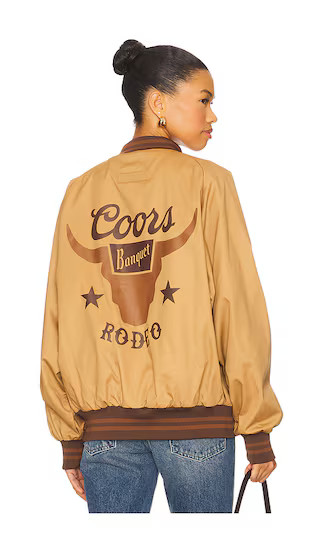 Coors Banquet Rodeo Racing Jacket in Camel Gold | Revolve Clothing (Global)