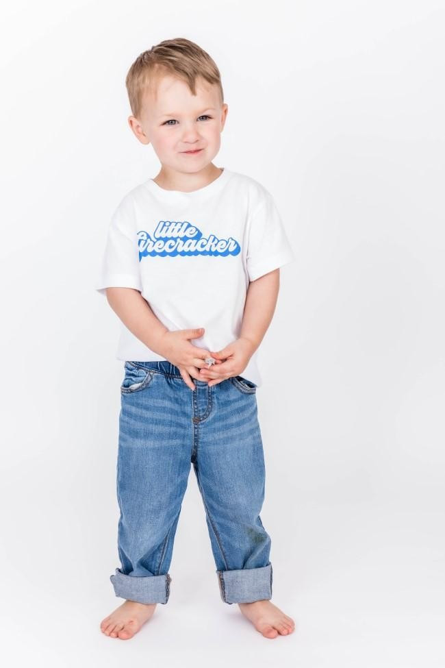 Kids Little Firecracker Graphic Tee White | The Pink Lily Boutique