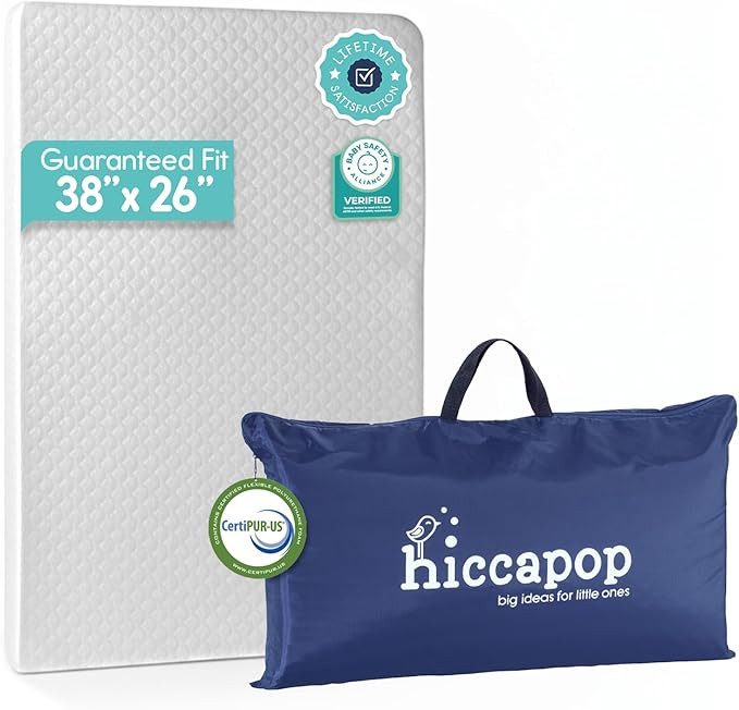 Hiccapop Playard Mattress Pad (38"x26"x1.25"), Playpen Pad, Portable Crib Mattress with Carry Bag... | Amazon (US)