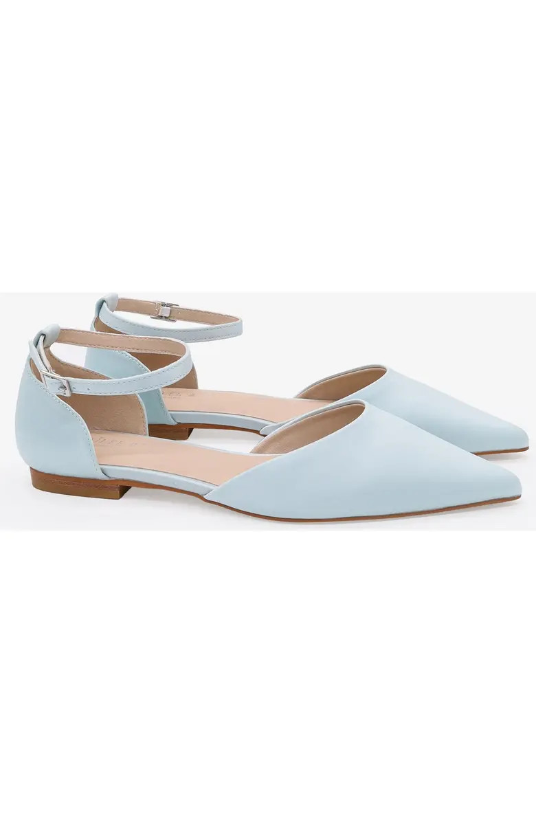 Kailee P Bella Satin pointed toe Ankle Strap | Nordstrom | Nordstrom