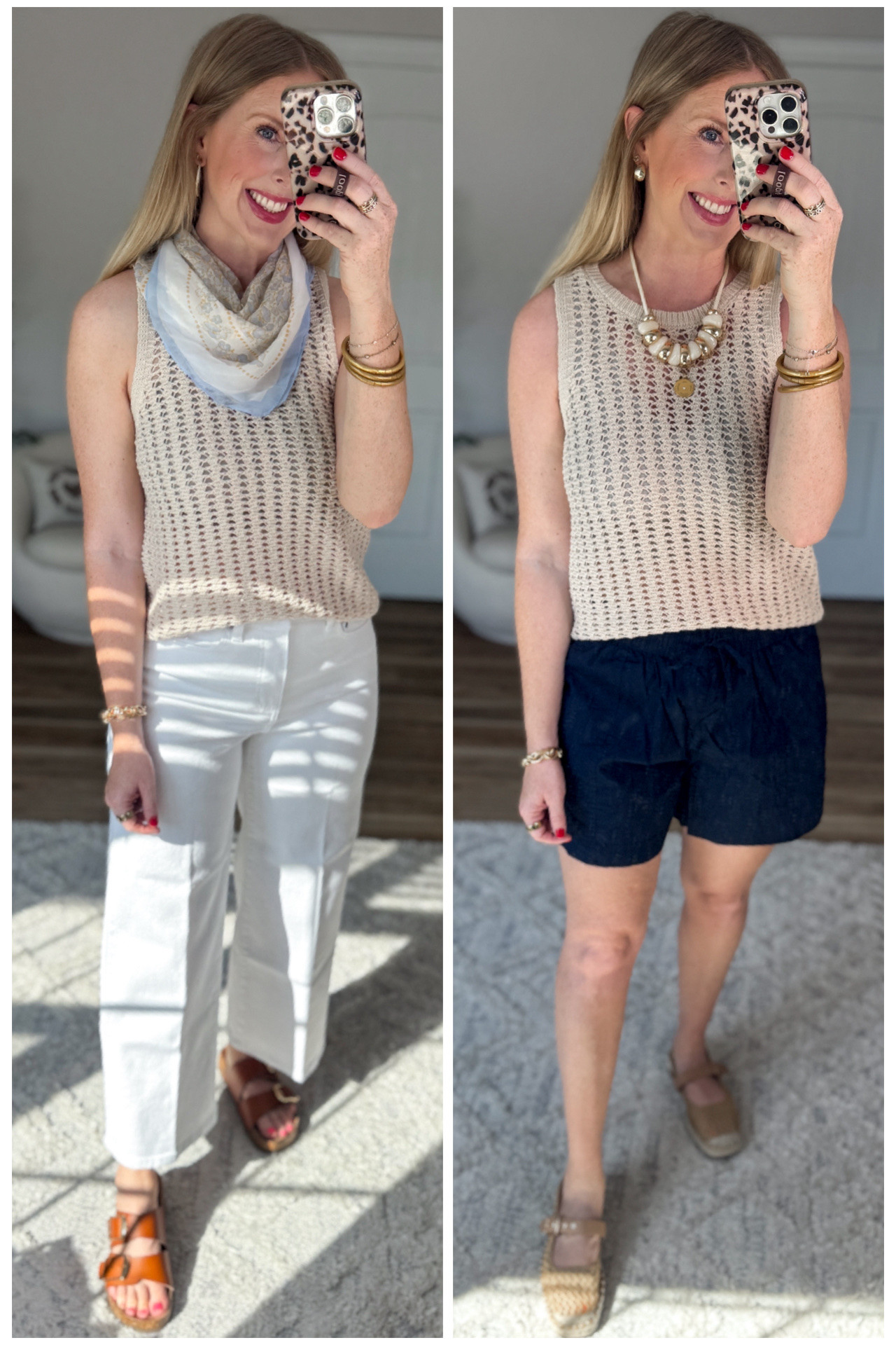 2 ways to style this open knit tank from Walmart! 

#LTKootd #LTKmomlife