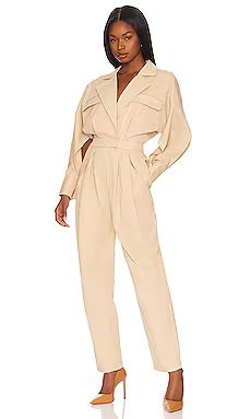L'Academie Piper Jumpsuit in Khaki from Revolve.com | Revolve Clothing (Global)
