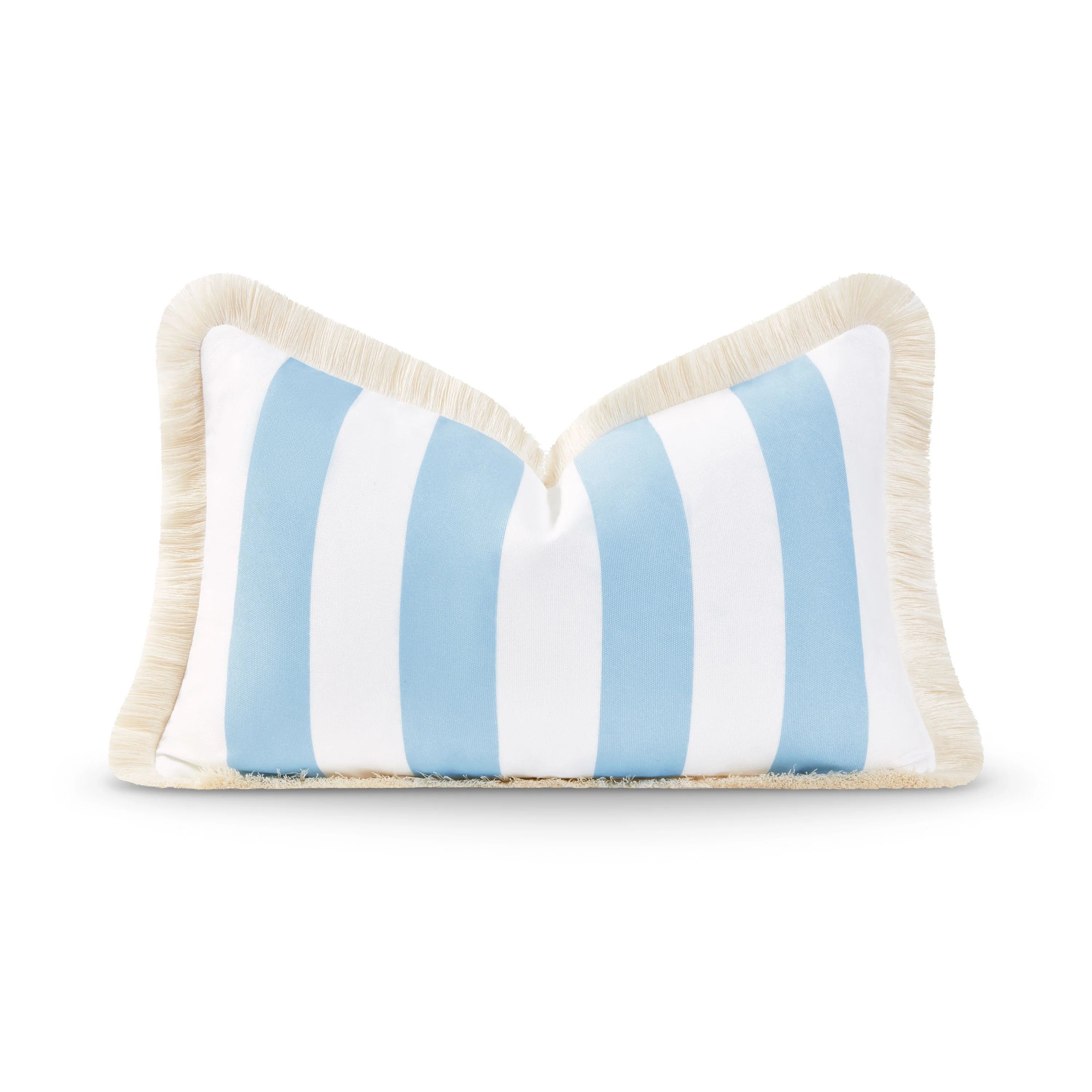 Hofdeco Premium Coastal Hampton Style Patio Indoor Outdoor Lumbar Pillow Cover Only, 12"x20" Wate... | Walmart (US)