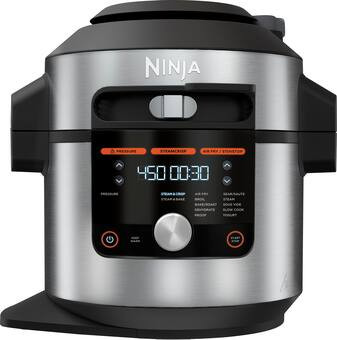 Ninja - Foodi 14-in-1 8qt. XL Pressure Cooker & Steam Fryer with SmartLid - Stainless/Black | Best Buy U.S.