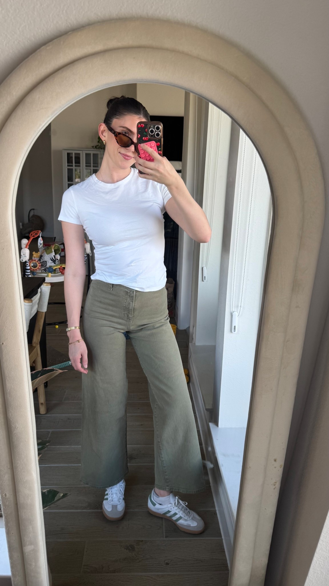 I loved these jeans so much in black that I got them in green for fall!