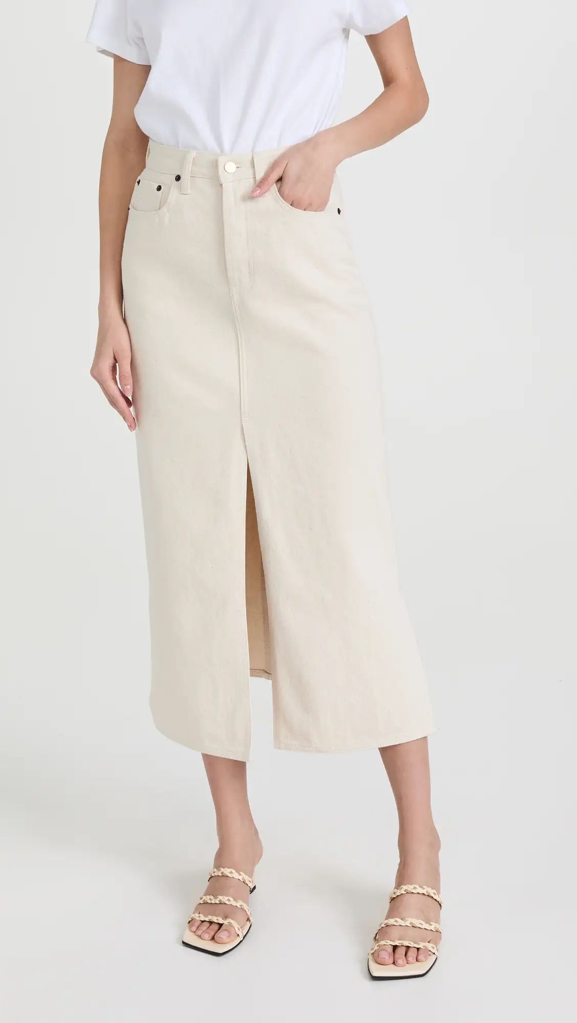 Still Here Panama Jean Skirt in Bone | Shopbop | Shopbop