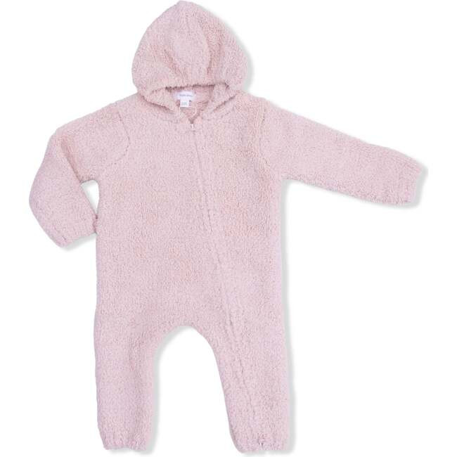 Chenille Hooded Romper, Blush | Maisonette