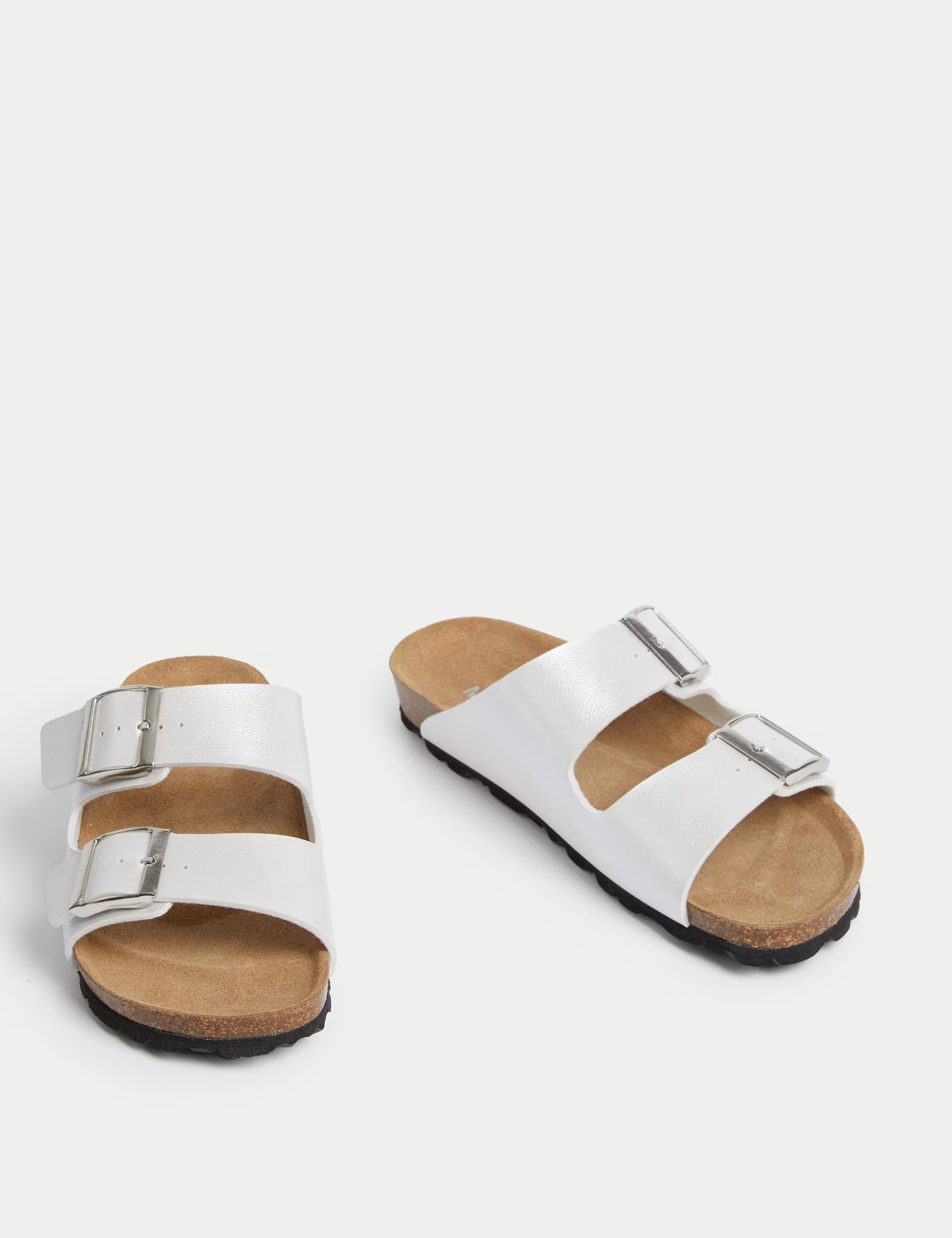 Leather Double Buckle Footbed Sandals | Marks & Spencer (UK)