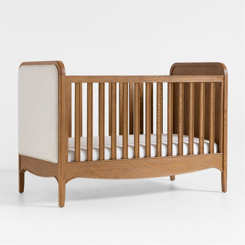 Bacton Oak Wood Convertible Baby Crib by Jake Arnold + Reviews | Crate & Kids | Crate & Barrel