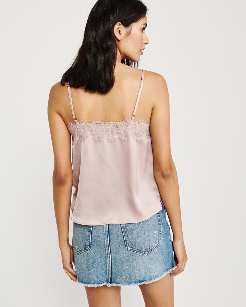 Lace-Trim Cami | Abercrombie & Fitch US & UK